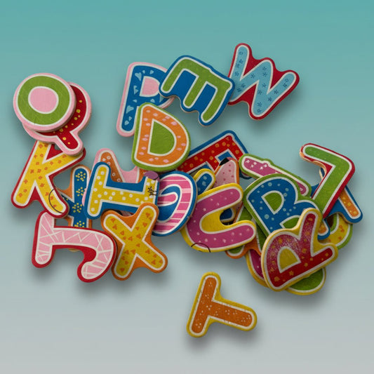 Wooden Alphabet Cutout Sticker by Gifthubmart