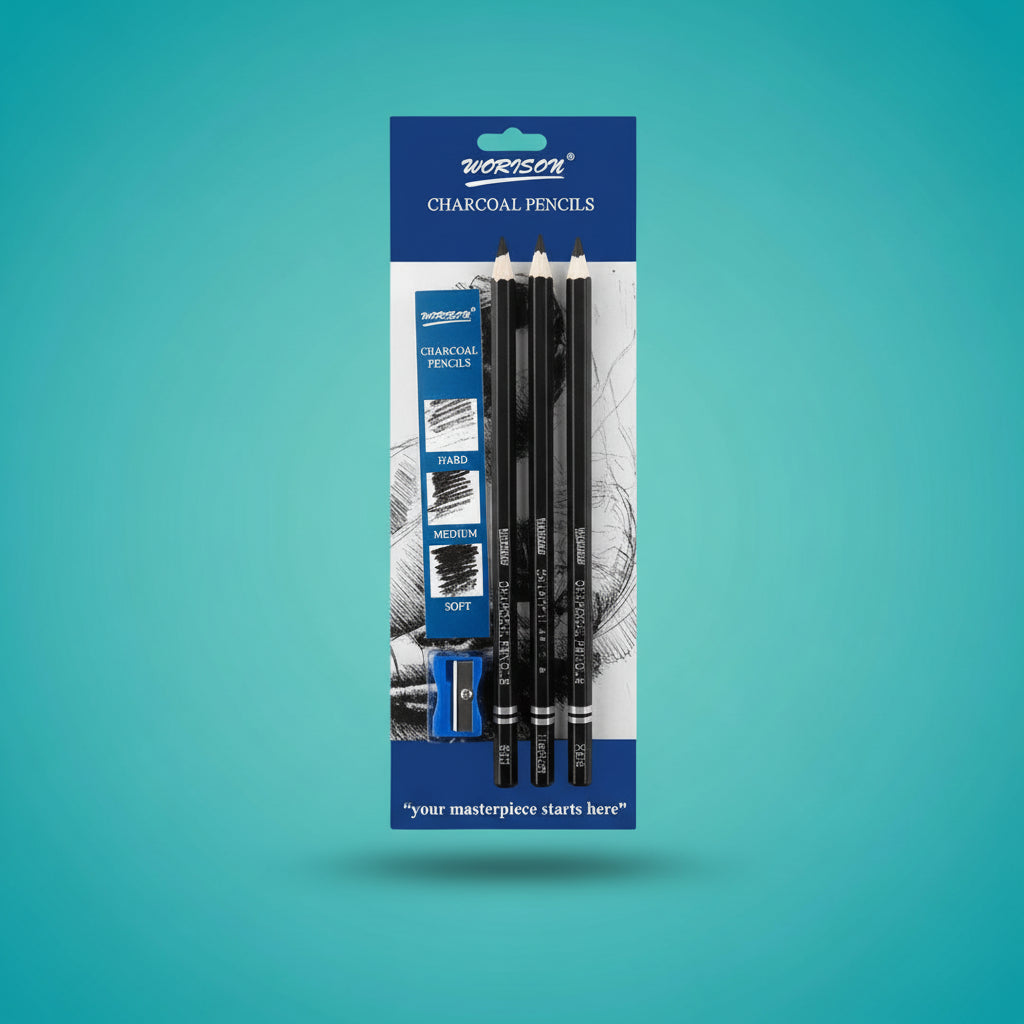 Worison Charcoal Pencil Set of 3 by Gifthubmart