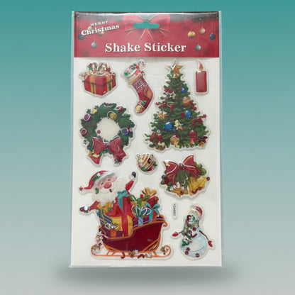 Xmas 3D Shaker Sticker by Gift Hub Mart