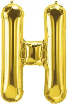 Golden Foil Balloon Alphabet H