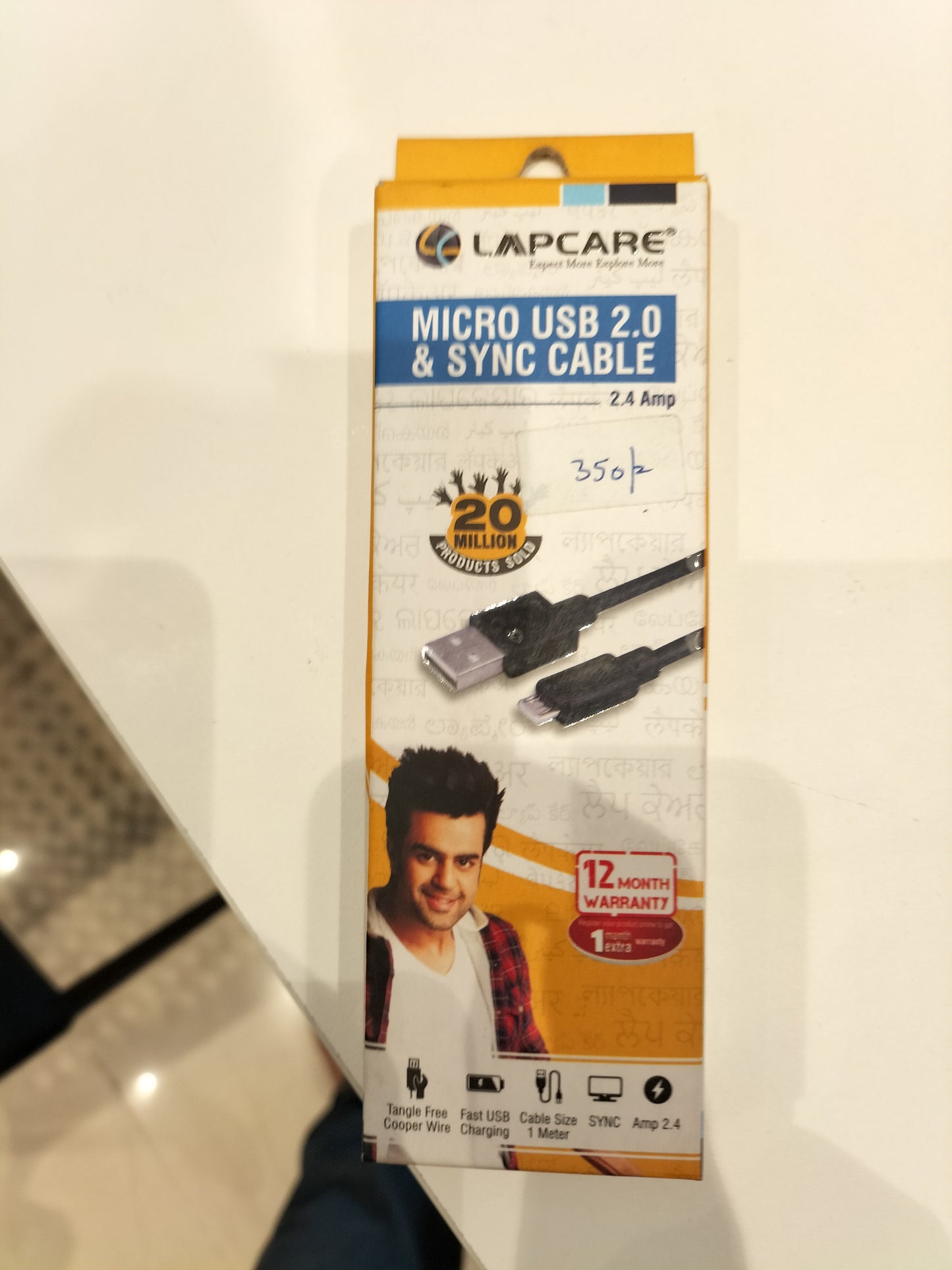 MRP350 Lapcare Data Cable Micro USB 2.0