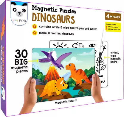 Play Panda Magnetic Puzzles (Dinosaur)