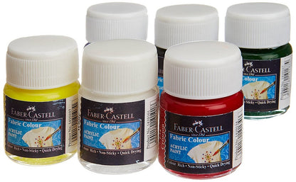 Faber Castell 6 Shade Fabric Colours Classic