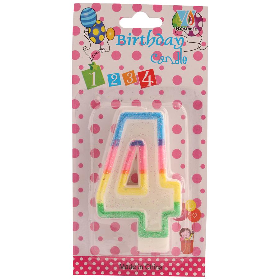 Birthday Number Candle 4