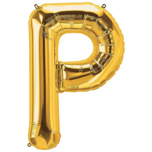 Golden Foil Balloon Alphabet P