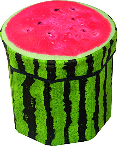 Foldable Storage Seating Pouffe  Watermelon