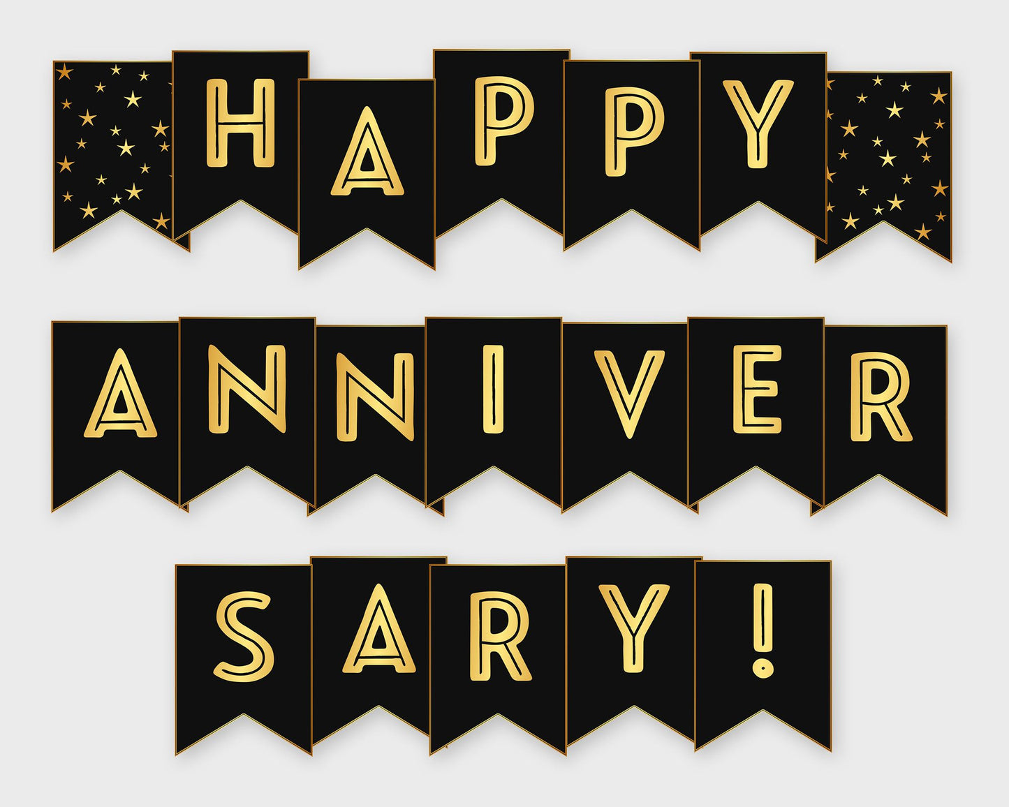 Happy Anniversary Banner - Letter