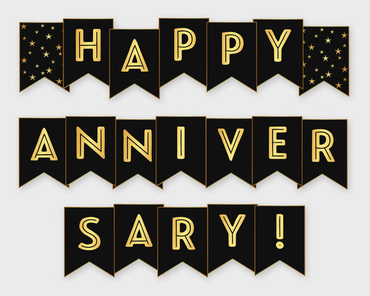 Happy Anniversary Banner Letter