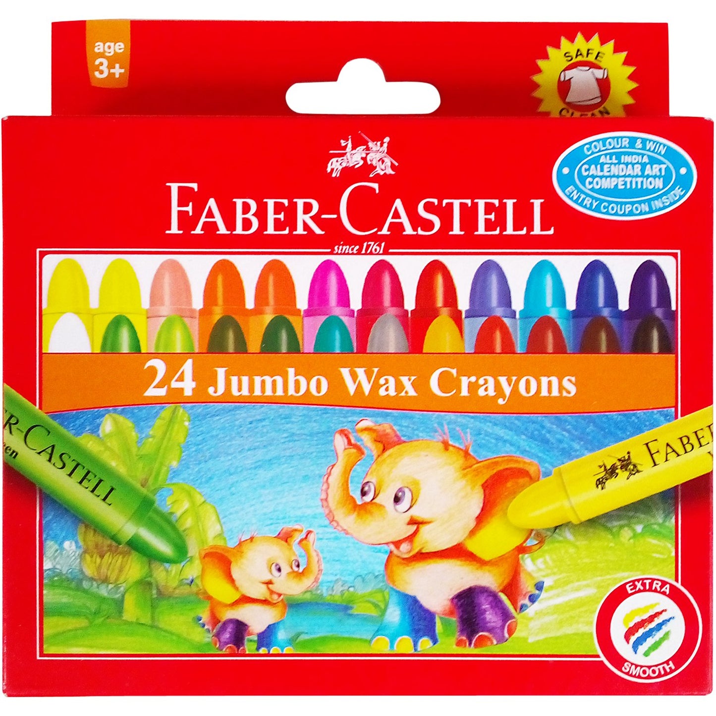 Faber Castell Jumbo Wax Crayons 24 Shades