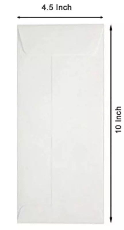 White Envelope 10" x 4.5" 100 GSM