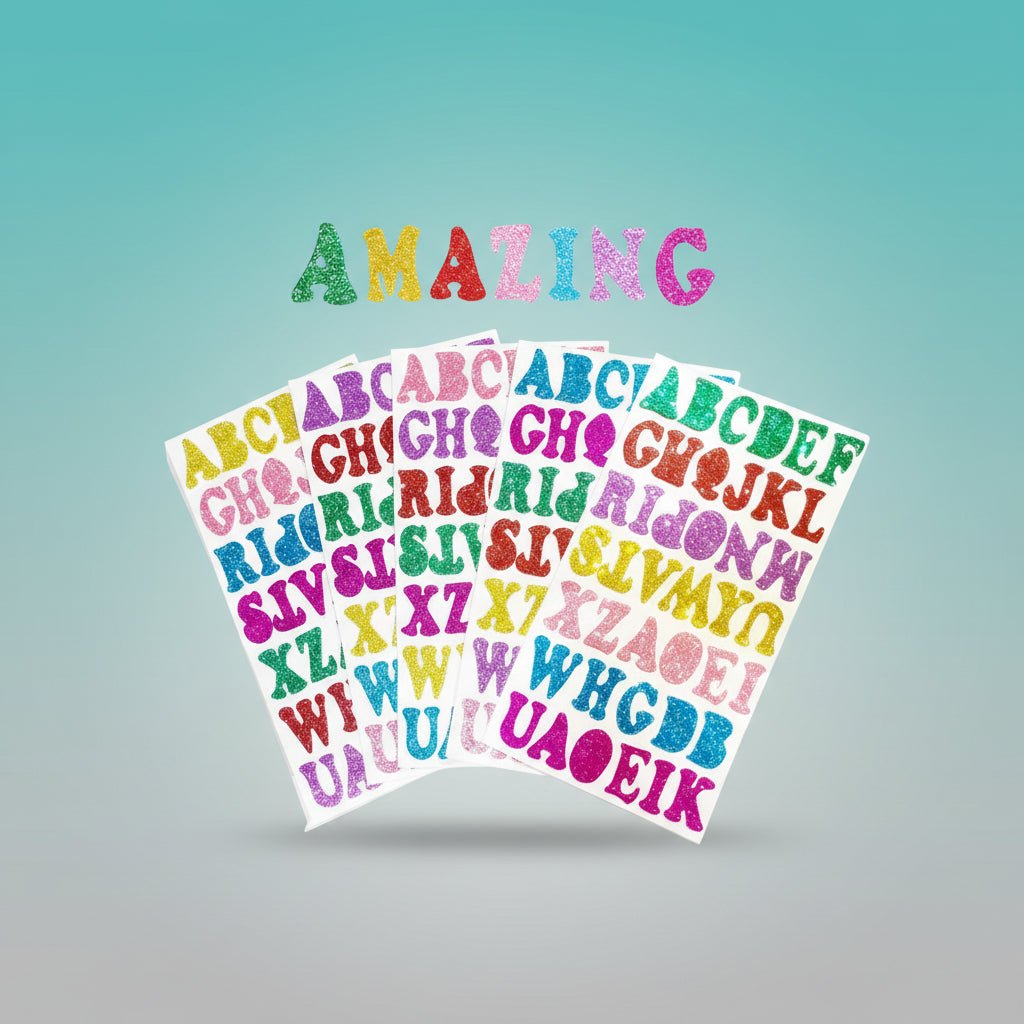 Alphabet Glitter Foam Sheet by Gifthubmart
