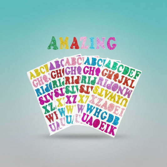 Alphabet Glitter Foam Sheet by Gifthubmart
