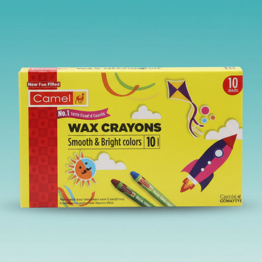 Camlin Wax Crayon 10 Shades by Gifthubmart