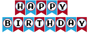 Happy Birthday Banner - Letter