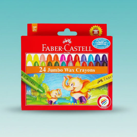 Faber Castell Jumbo Wax Crayons 24 Shades by Gifthubmart