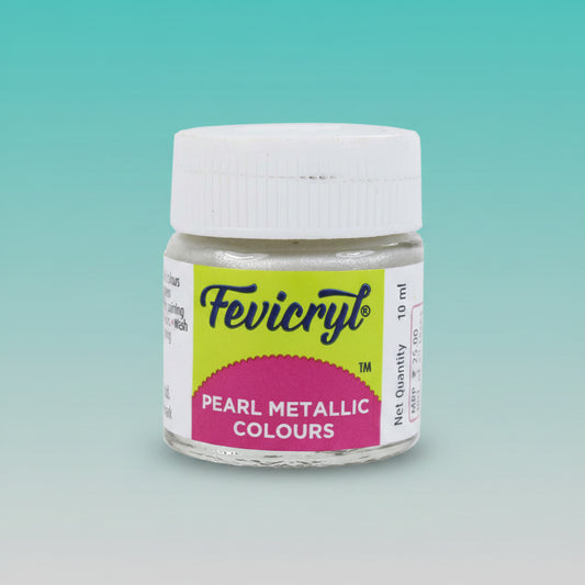 Fevicryl Pearl Metallic Colours 10ml (Silver 351) by Gifthubmart