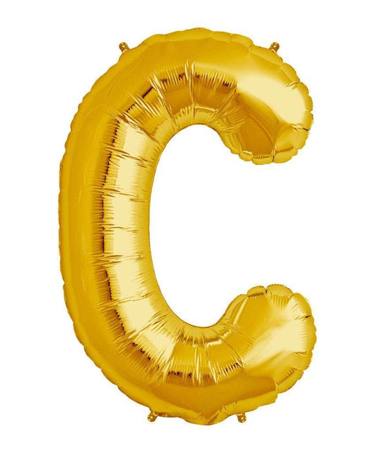 Golden Foil Balloon Alphabet C by Gifthubmart