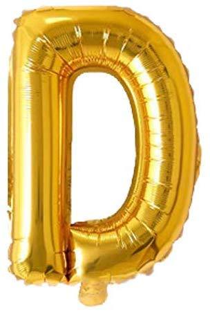 Golden Foil Balloon Alphabet D by Gifthubmart