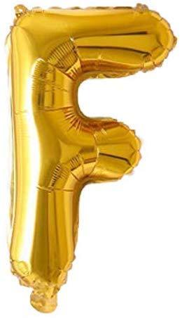 Golden Foil Balloon Alphabet F by Gifthubmart