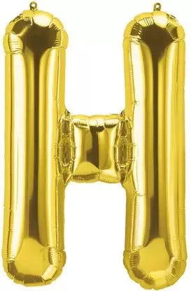 Golden Foil Balloon Alphabet H by Gifthubmart