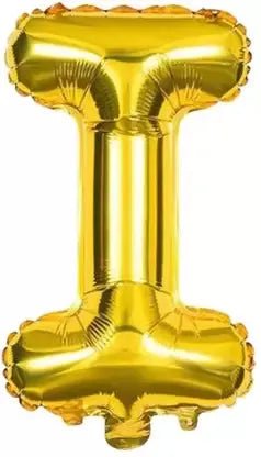 Golden Foil Balloon Alphabet I by Gifthubmart