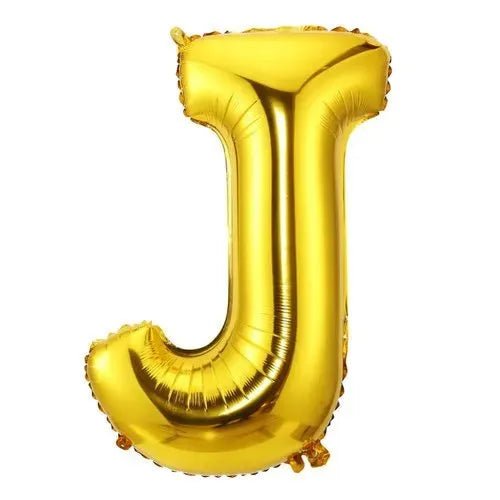 Golden Foil Balloon Alphabet J by Gifthubmart