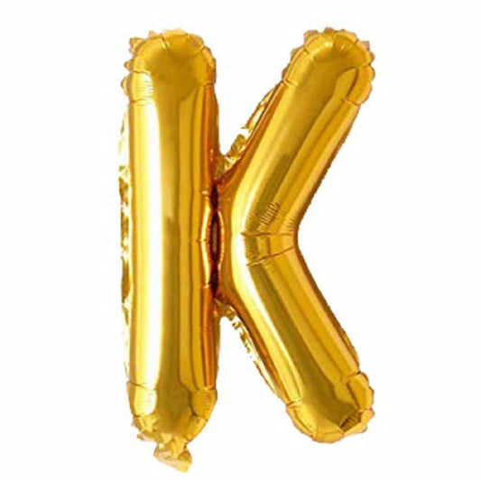 Golden Foil Balloon Alphabet K by Gifthubmart