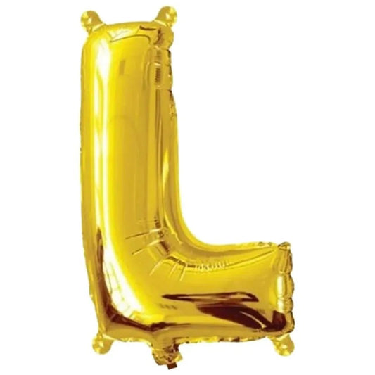 Golden Foil Balloon Alphabet L by Gifthubmart