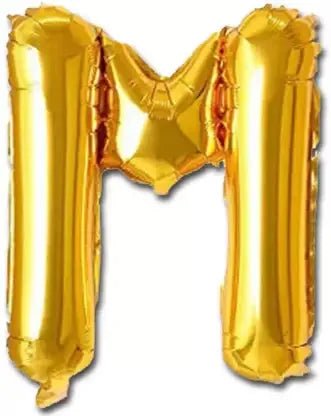 Golden Foil Balloon Alphabet M by Gifthubmart