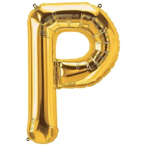 Golden Foil Balloon Alphabet P by Gifthubmart