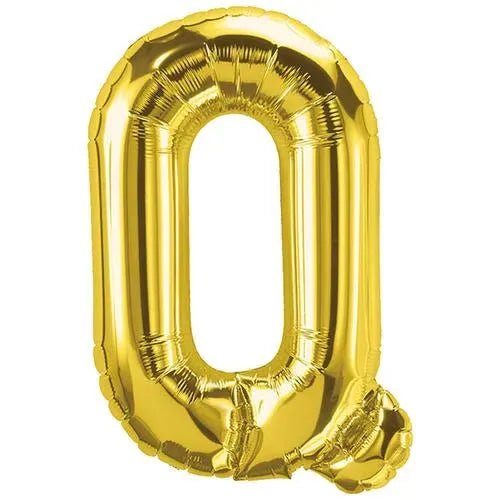 Golden Foil Balloon Alphabet Q by Gifthubmart