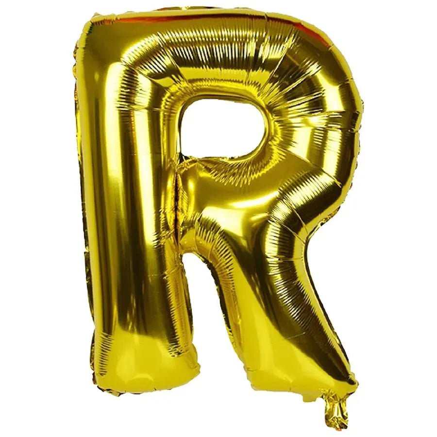 Golden Foil Balloon Alphabet R by Gifthubmart