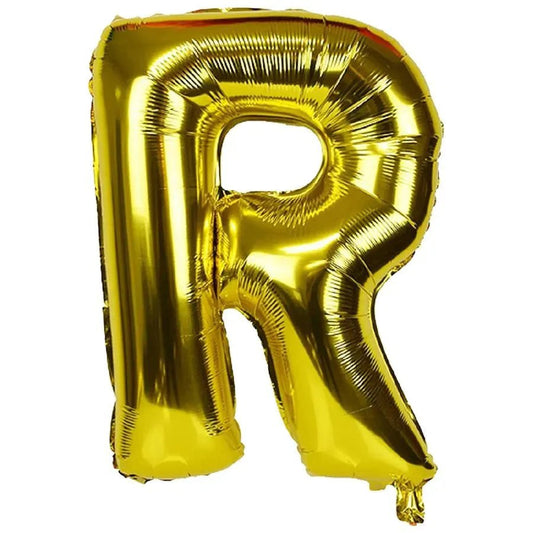 Golden Foil Balloon Alphabet R by Gifthubmart