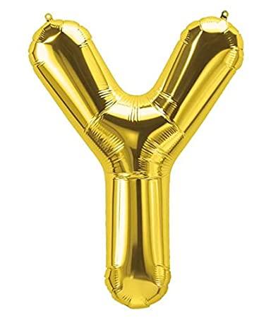 Golden Foil Balloon Alphabet Y by Gifthubmart