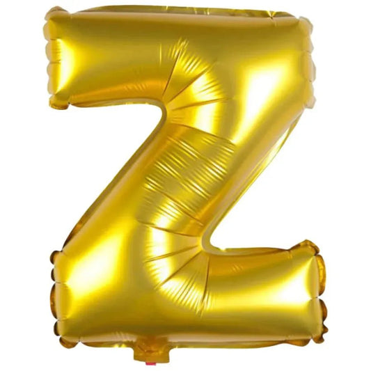 Golden Foil Balloon Alphabet Z by Gifthubmart