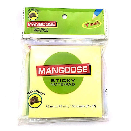 Post It Mangoose Sticky Notepad (4 Colours - 3*3)