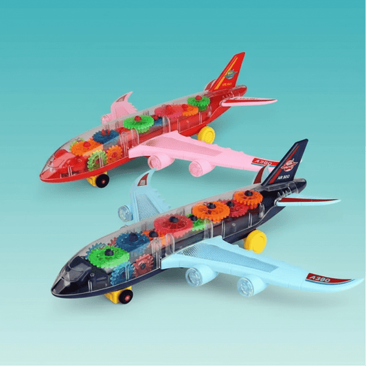 Transparent Musical Gear Light Aeroplane by Gifthubmart