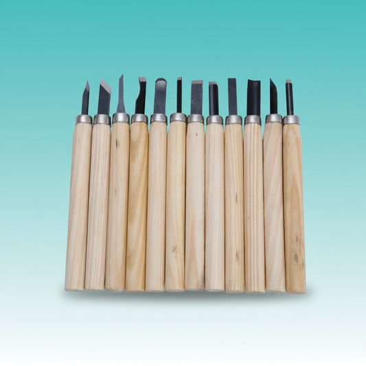 Wood Carving Tools (Set of 12) by Gifthubmart